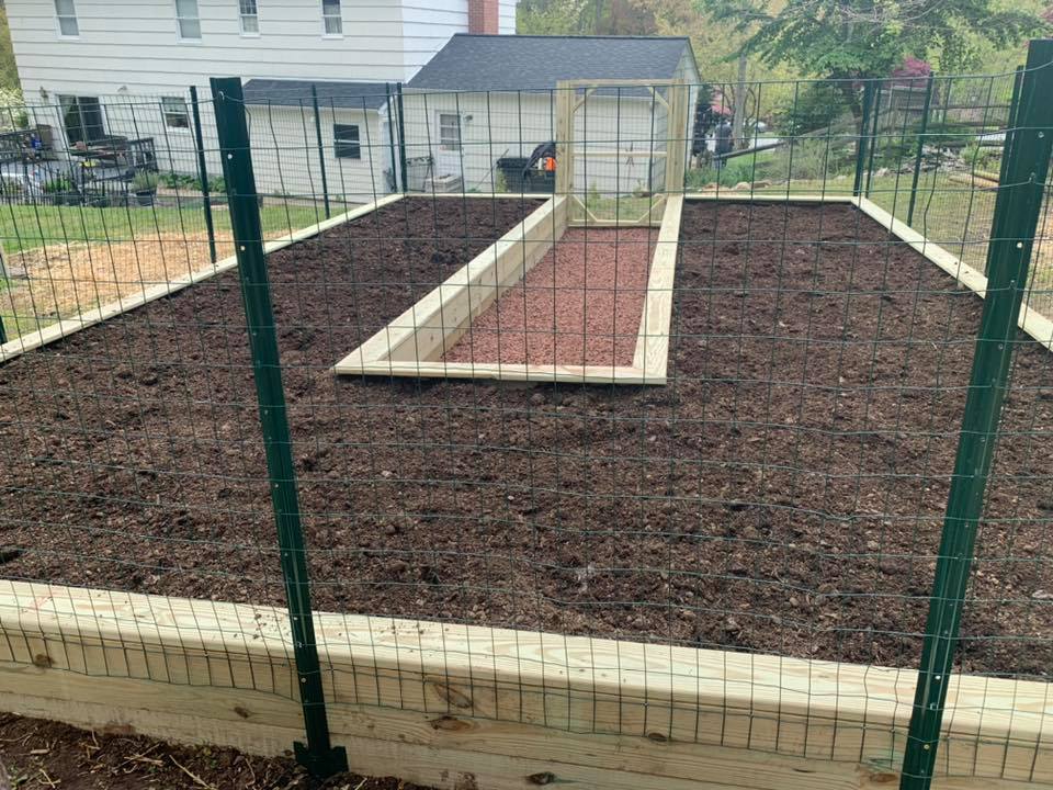 Planting lawns, creating gardens and hardscaping.