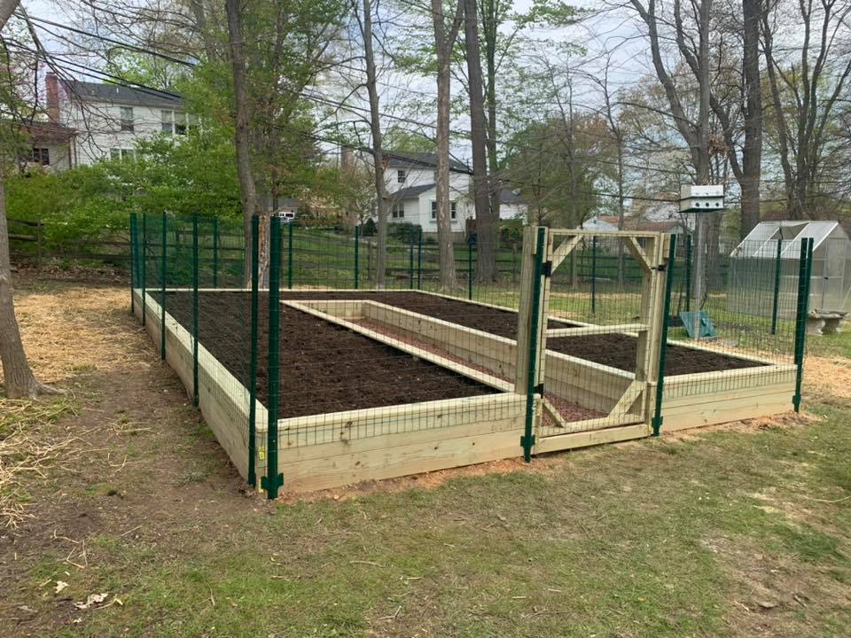 Planting lawns, creating gardens and hardscaping.